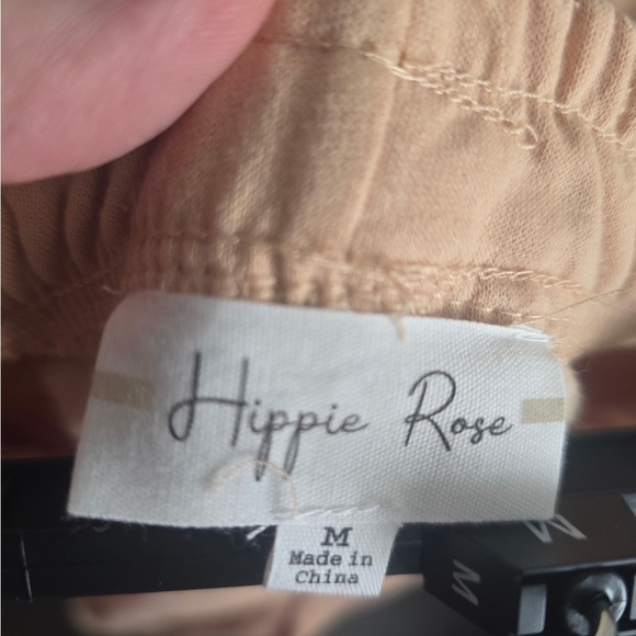 Hippie Rose GOOD VIBES Sweatsuit Sand Color Sz Medium NWT Full Zip Hoodie Pants - Picture 12 of 13